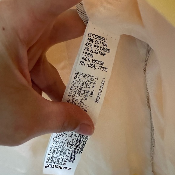 SOLD!!! ZARA Yellow Blazer with Tailored Fit and Classic Lapels - Picture 5 of 5